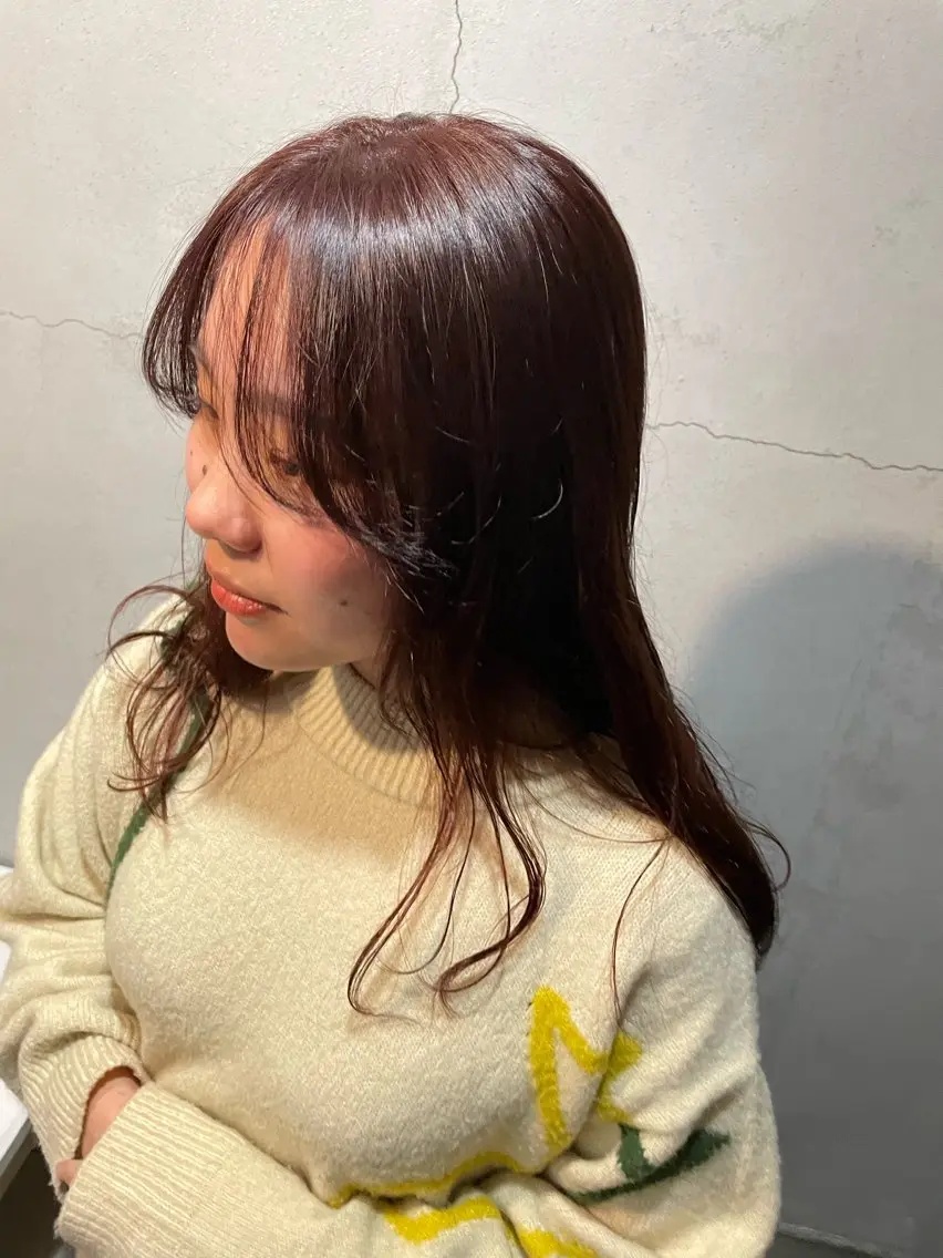 ロング カラー ブリーチ ブリーチなしカラー luau ao kahoのヘアスタイル