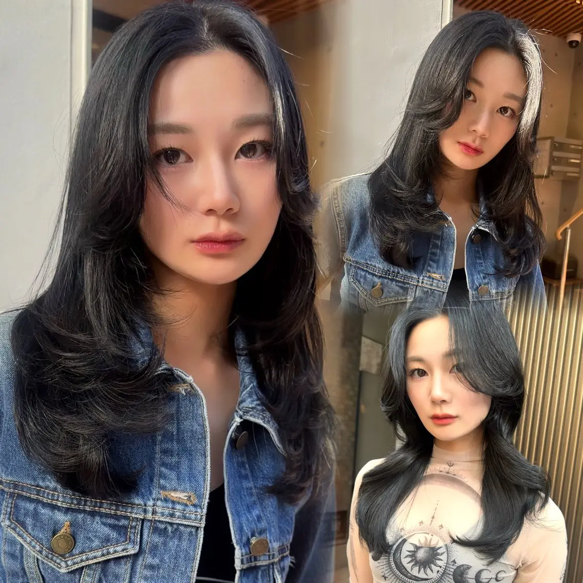 ロング カラー 伸ばしかけ レイヤーカット 遠藤沙也加 /レイヤーカットのヘアスタイル