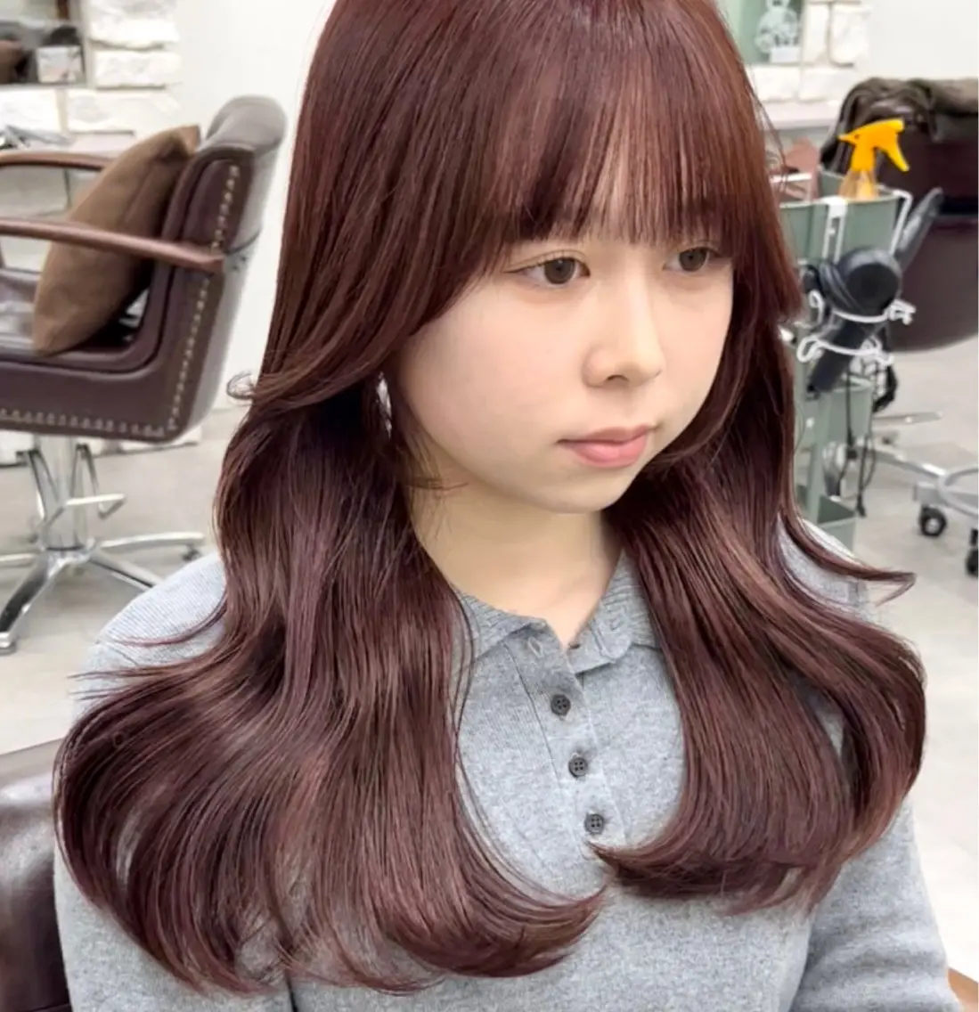 【ミニモ限定クーポン✨】骨格補正カット+ツヤ髪カラー+スペシャルトリートメント【超音波アイロン付き✨】の写真