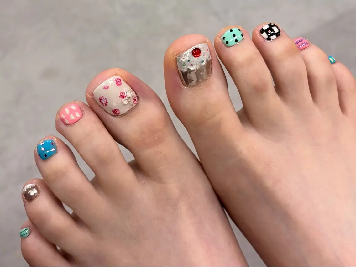 【ミニモ限定】フットネイル10本アートの写真