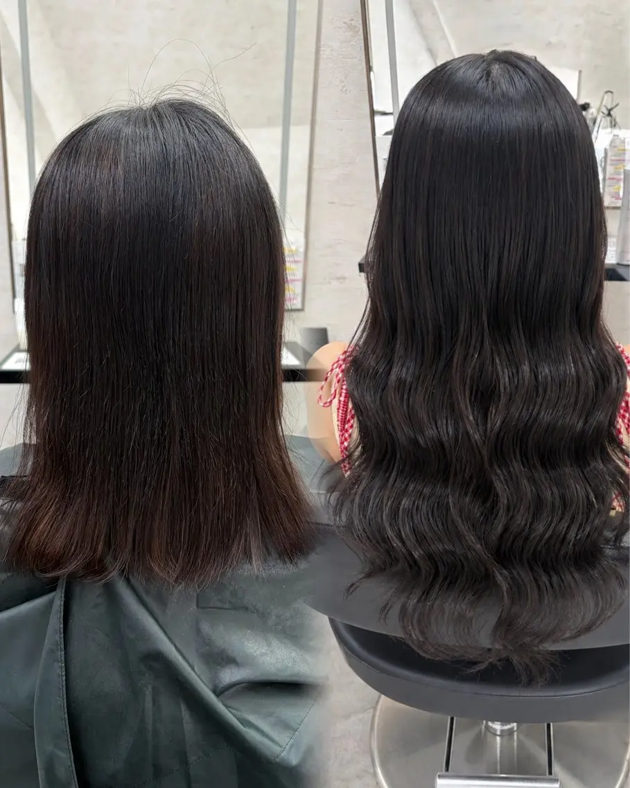 ロング カット エクステ 縮毛矯正🎀髪質改善 の専門家tomonaのヘアスタイル