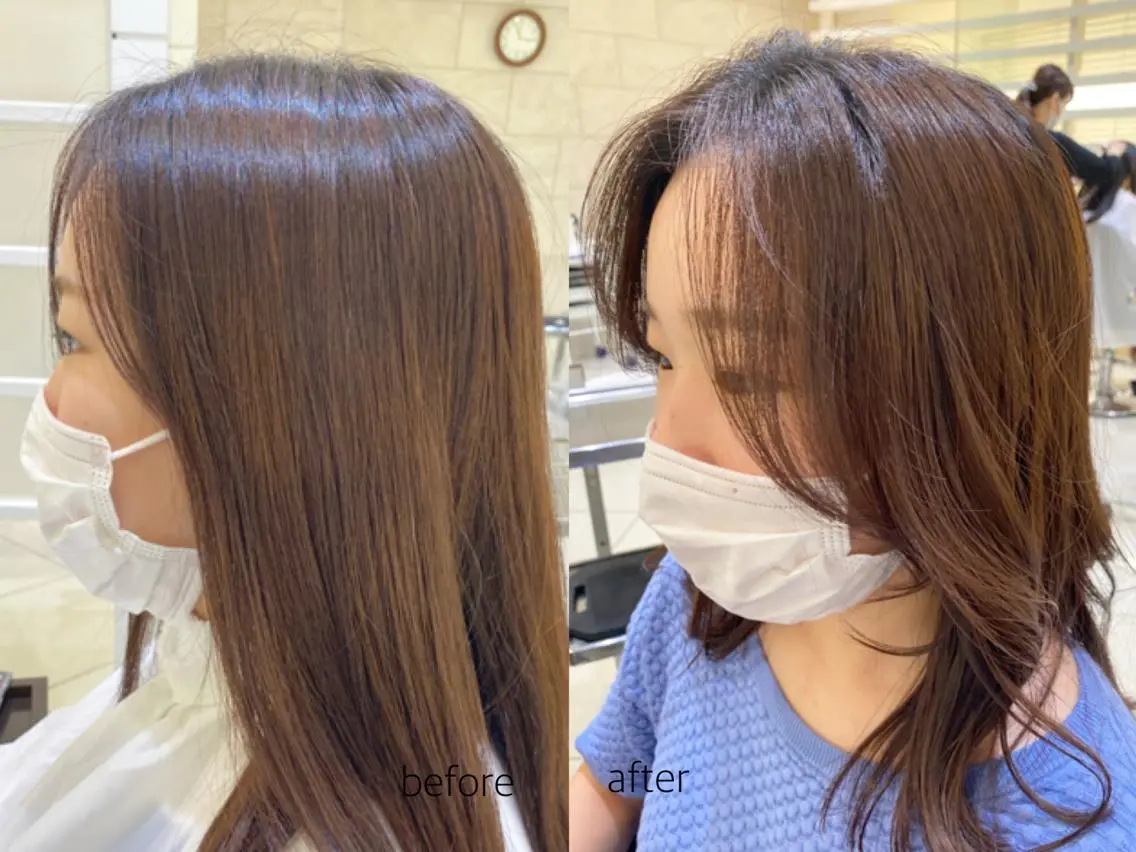 セミロング カラー パーマ ヘアアレンジ 💎耳ツボジュエリー ×銀座美容室💎のヘアスタイル