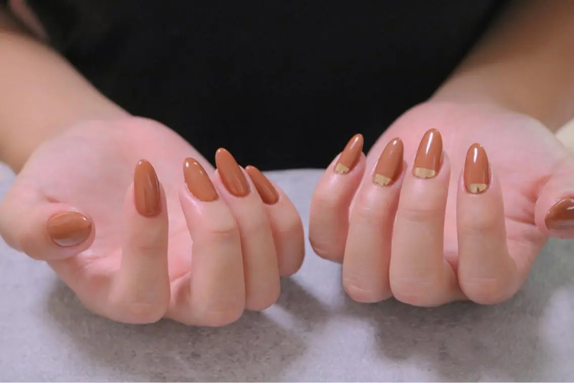ネイル オーロラネイル カジュアル 長さ出し ジェルネイル 韓国ネイル MH Nailのネイルデザイン