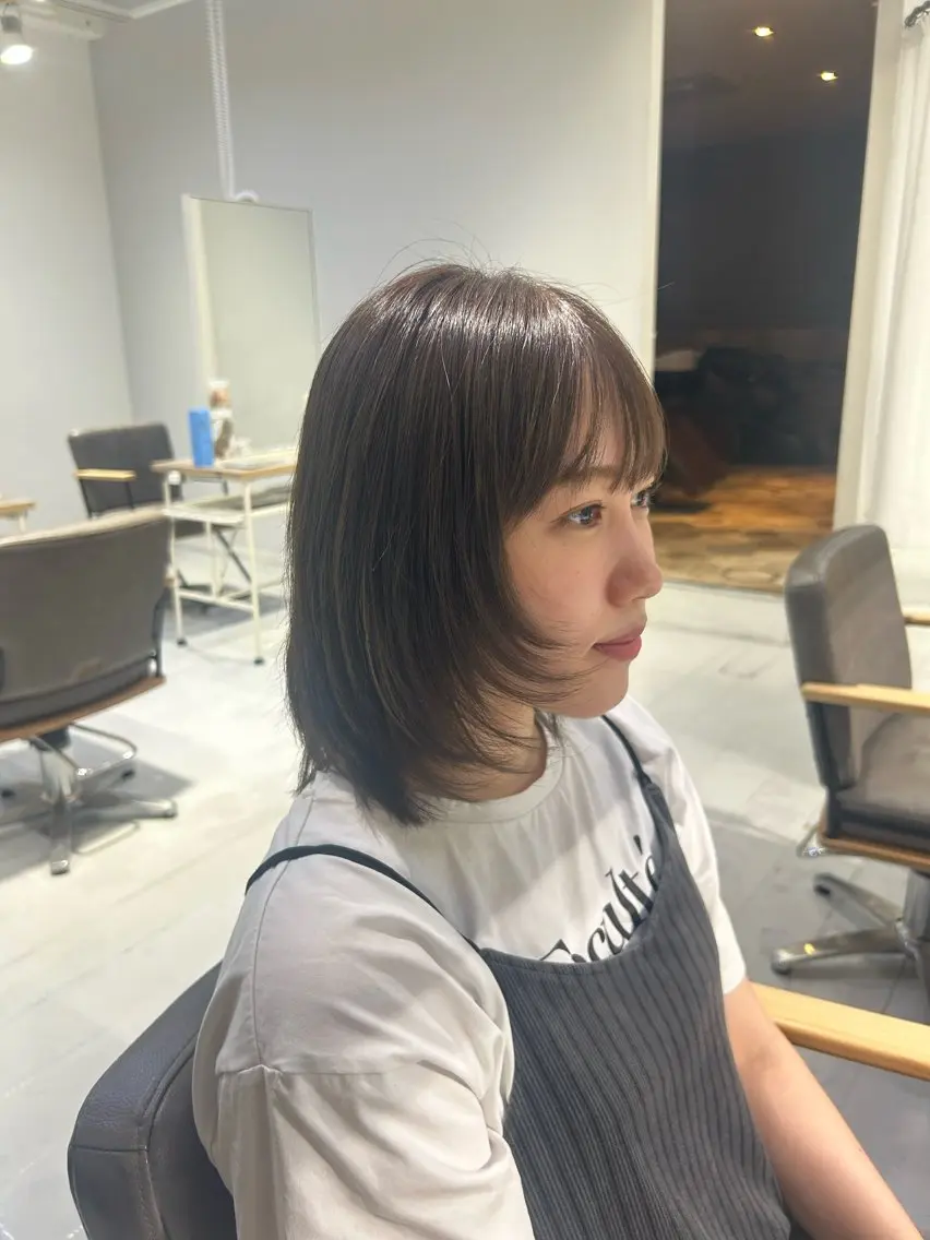 ミディアム 韓国ヘア ‎⟡.·KANA🐥のヘアスタイル