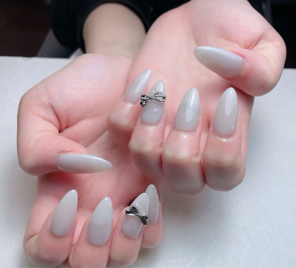 ネイル 長さ出し フットネイル フレンチネイル ジェルネイル ガラスフレンチ 中野駅から2分 MEO NAILのネイルデザイン