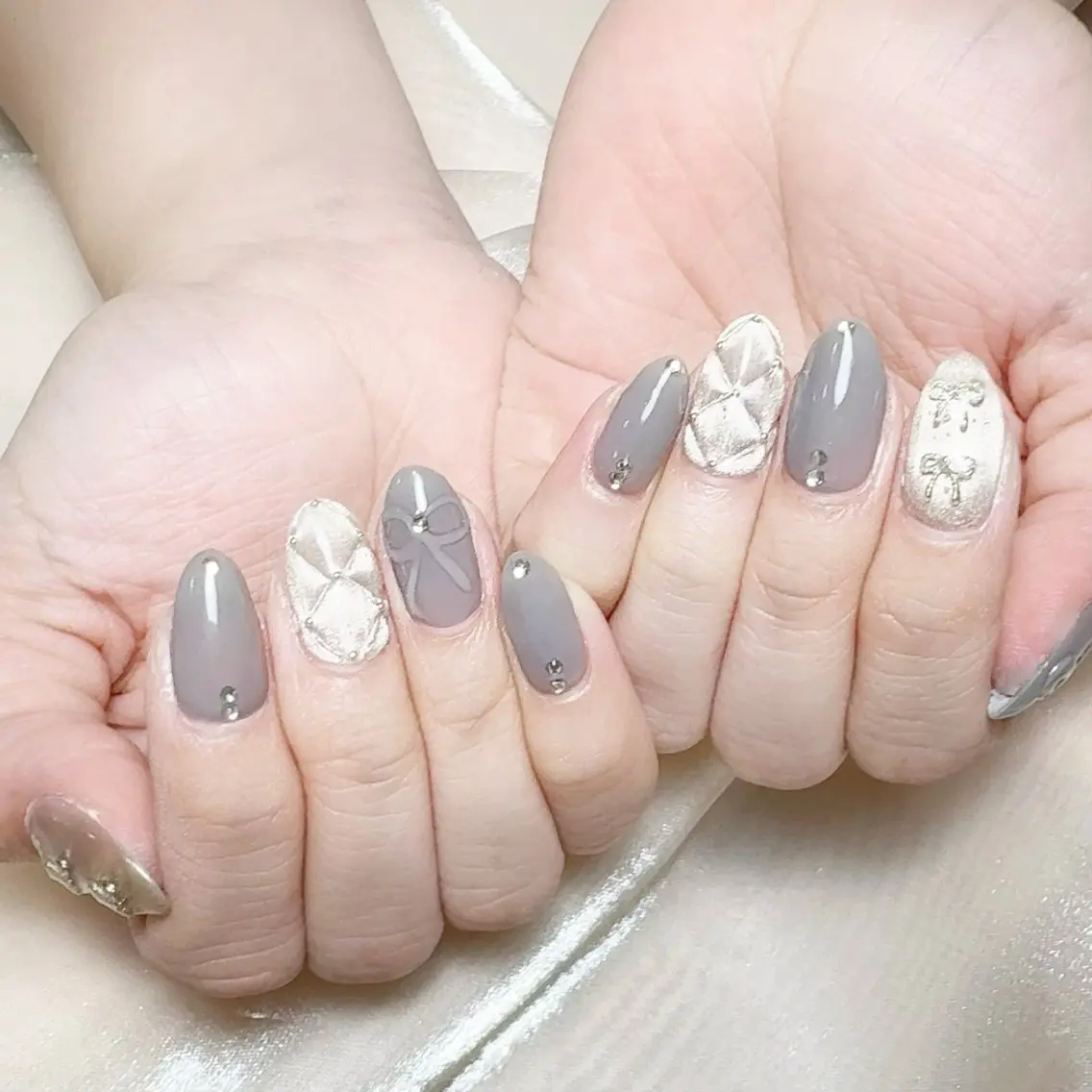 メンズ ネイル メンズ韓国風 アートネイル オーロラネイル ガーリー キラキラネイル ハンドネイル Nail salon 木にいるのネイルデザイン