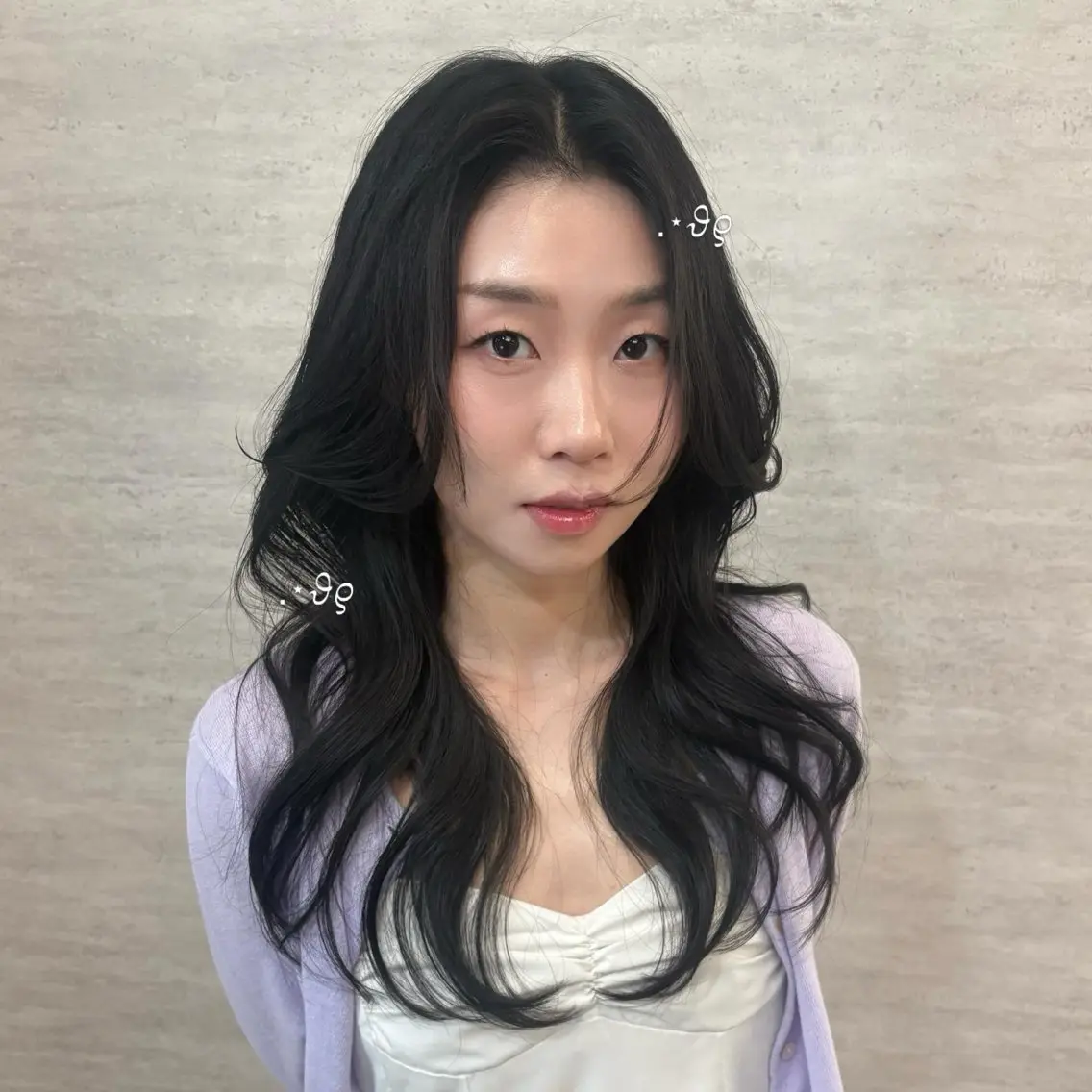 ロング ヘアアレンジ ヘアセット JUNO韓国ヘア MIAN.⋆𝜗𝜚のヘアスタイル