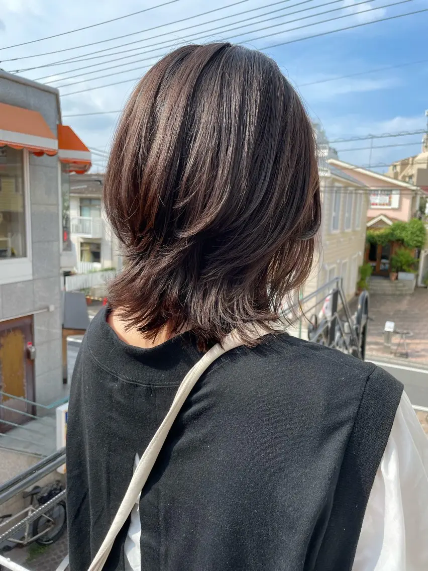 ミディアム ヘアカラー トリートメント 平 ちひろのヘアスタイル