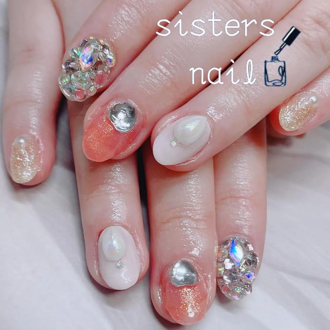 ネイル アートネイル 韓国ネイル ワンカラーネイル 春ネイル ハンドネイル ハンドケア sisters nail.fのネイルデザイン