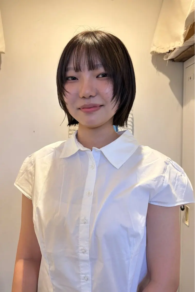 ショート カット ヘアカラー ウシロダ メグミ ／ボブ／透明感カラーのヘアスタイル