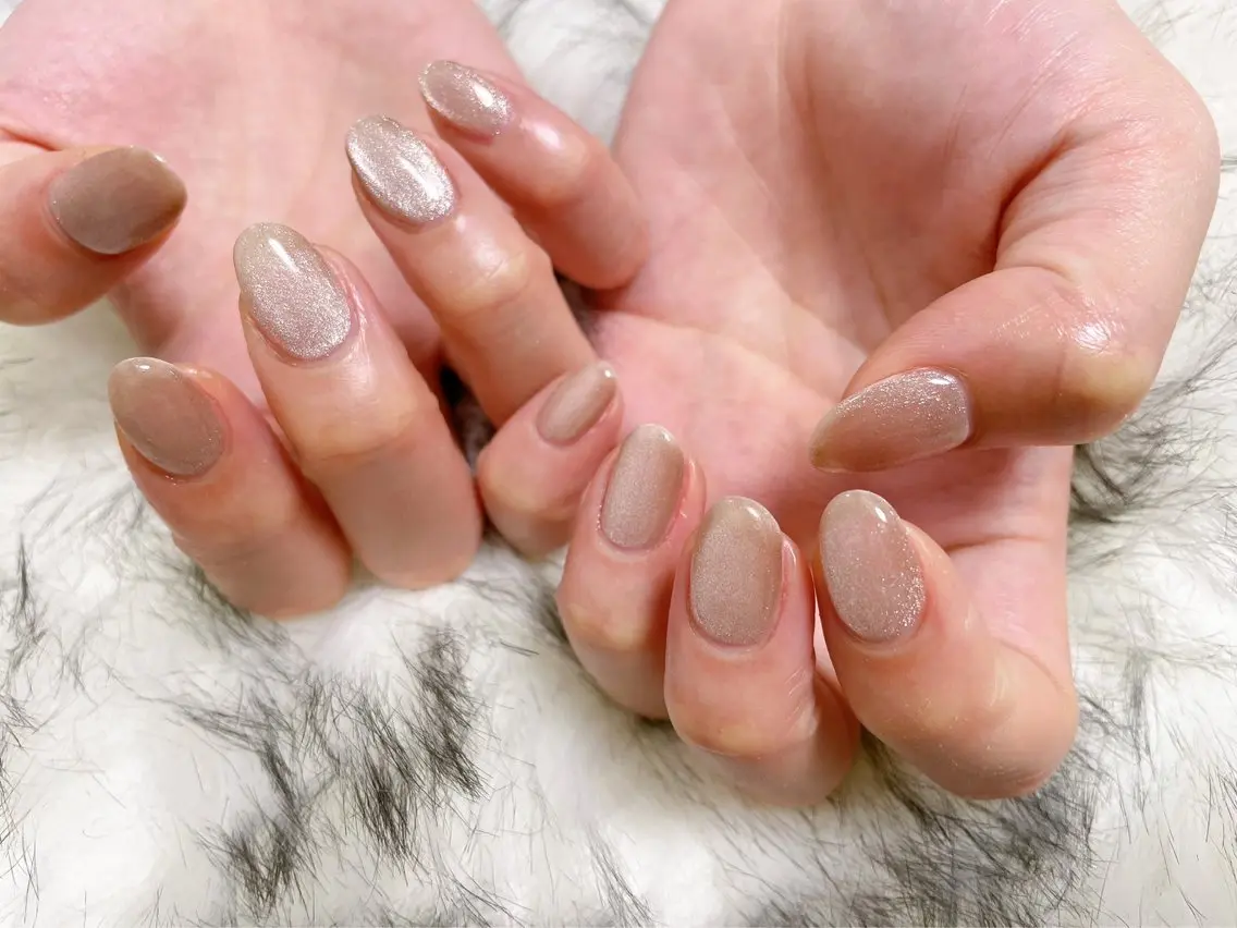 ネイル ジェルネイル キラキラネイル 韓国ネイル マグネットネイル メンズネイル kiki nail たまプラーザのネイルデザイン