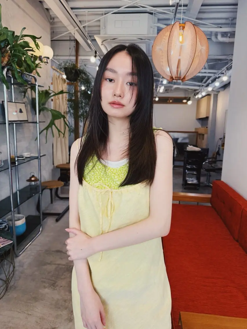 ロング 縮毛矯正 ナガミ ショウのヘアスタイル