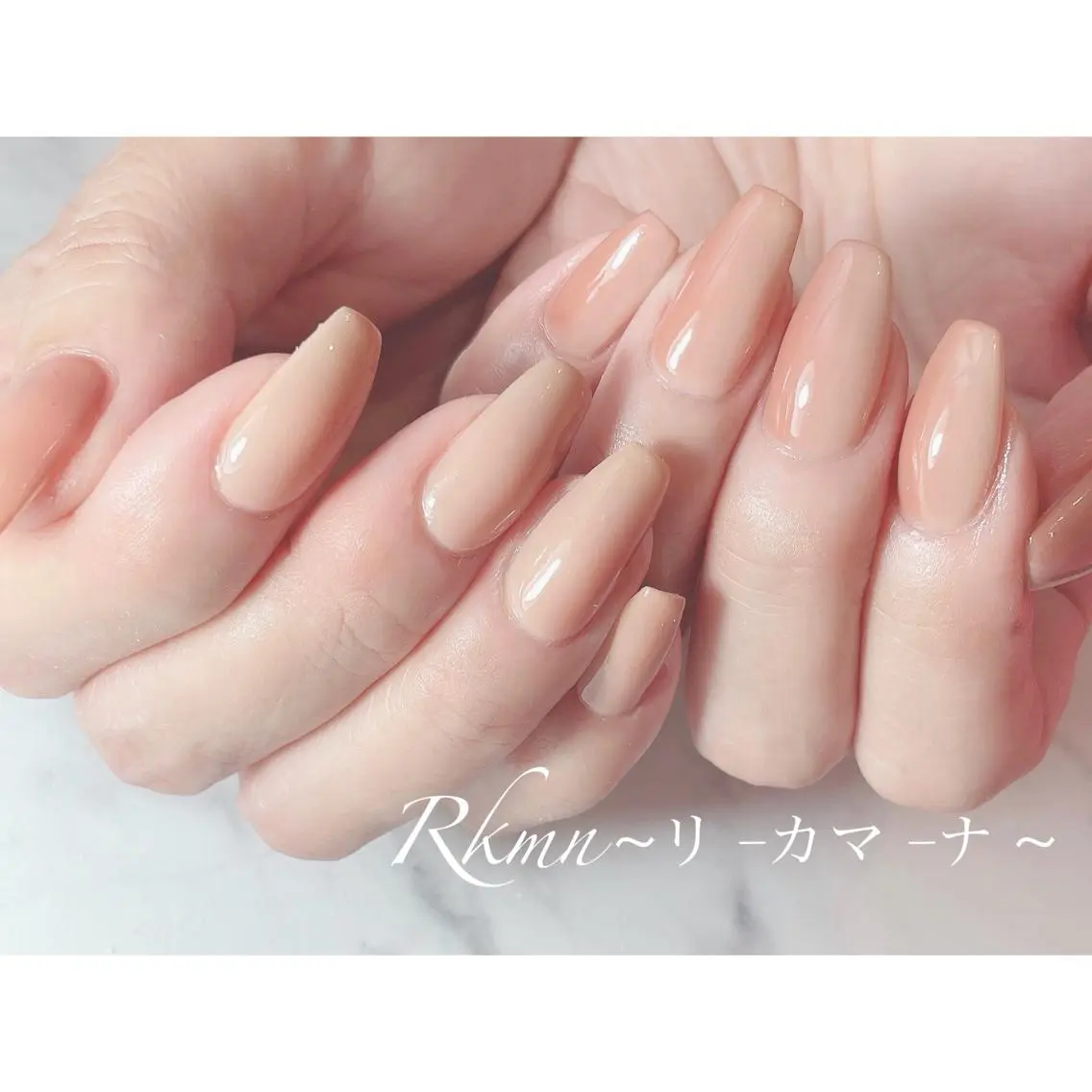 ネイル アートネイル ブラウン グラデーション ピンク シンプルネイル ハンドネイル フットネイル ハンドケア Rkmn ~リ-カマ-ナ~のネイルデザイン