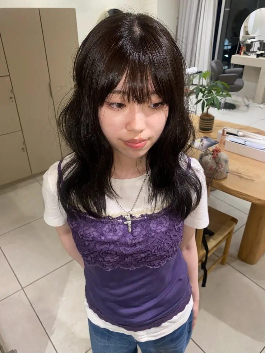 ロング ヘアカラー ナイトウ コトのヘアスタイル