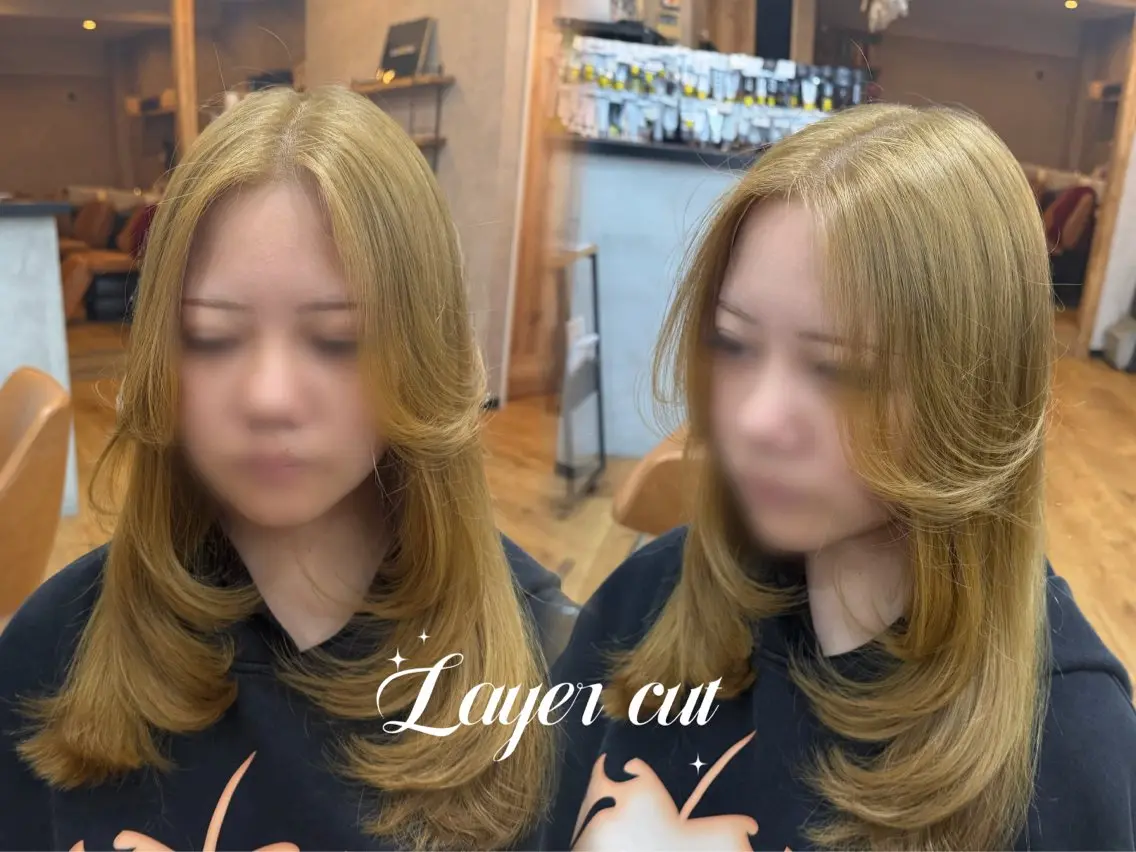 ロング レイヤーカット カット 宮崎 稚世のヘアスタイル