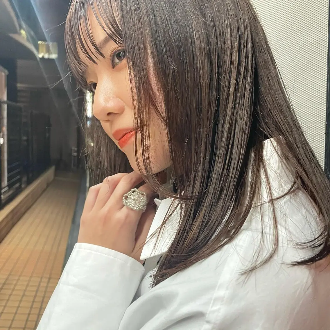 🦄【春夏のケアカラー】前髪カット+髪質改善カラー+超音波アイロン付の写真