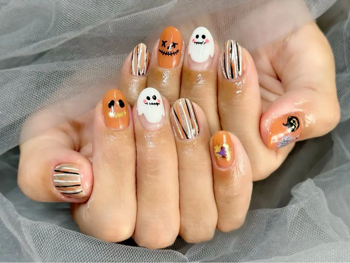 ネイル ハロウィン ハンドネイル Nail Salon KURELLYのネイルデザイン