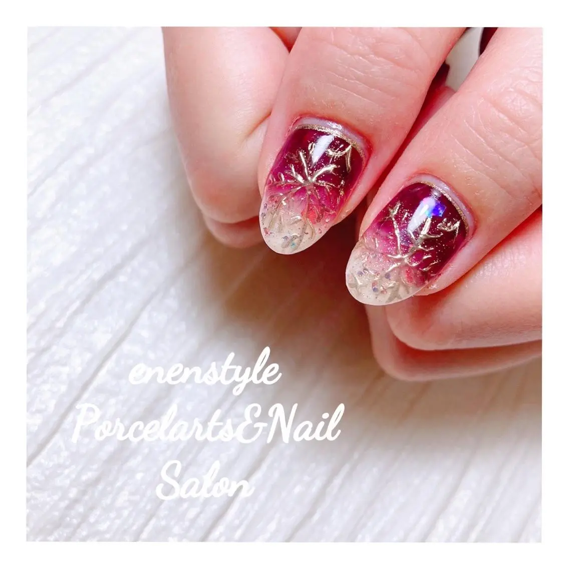 ミディアム ネイル 🐾enen style 🐾のネイルデザイン