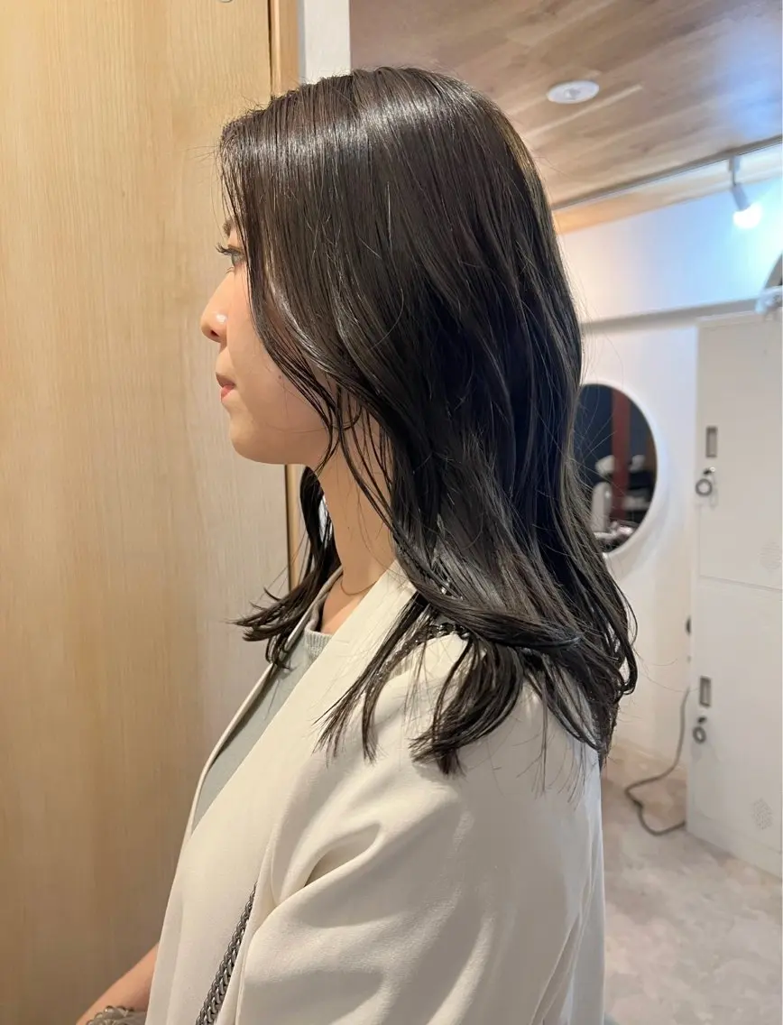 ミディアム カラー カット ヘアカラー トリートメント トレンドと似合わせ/ マンツーマン/西上楓のヘアスタイル