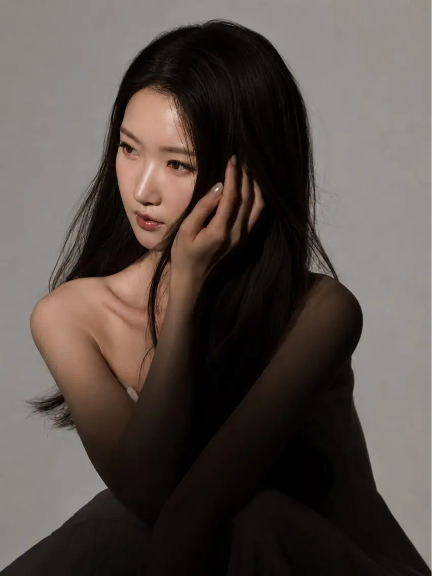 ロング カット 縮毛矯正 トリートメント YUTO 韓国美容師 레이어드컷,韓国ヘアのヘアスタイル