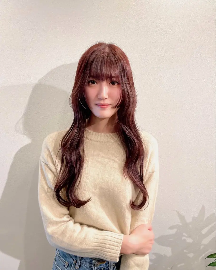 ミディアム カラー カット ヘアカラー 悦喜 雅史のヘアスタイル