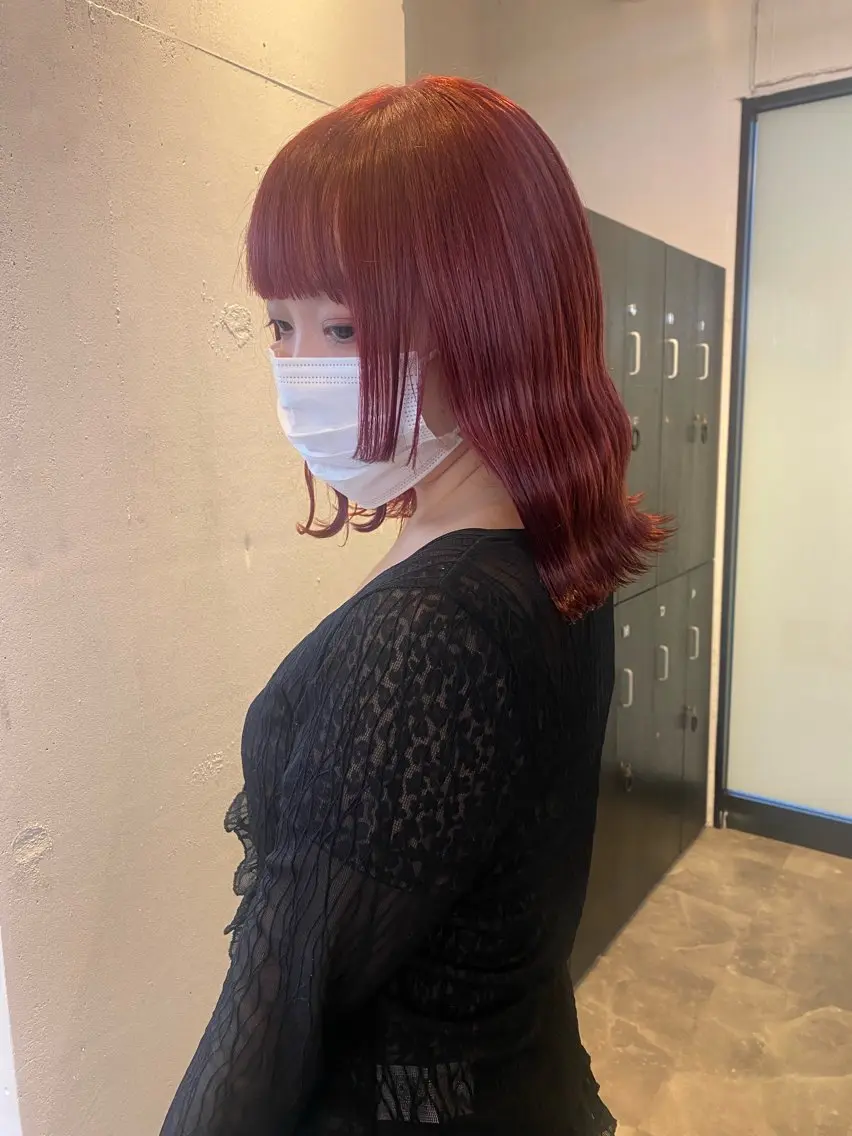 セミロング カラー ブリーチ カット ヘアカラー 韓国ヘア特化 💟 ララア 💟のヘアスタイル