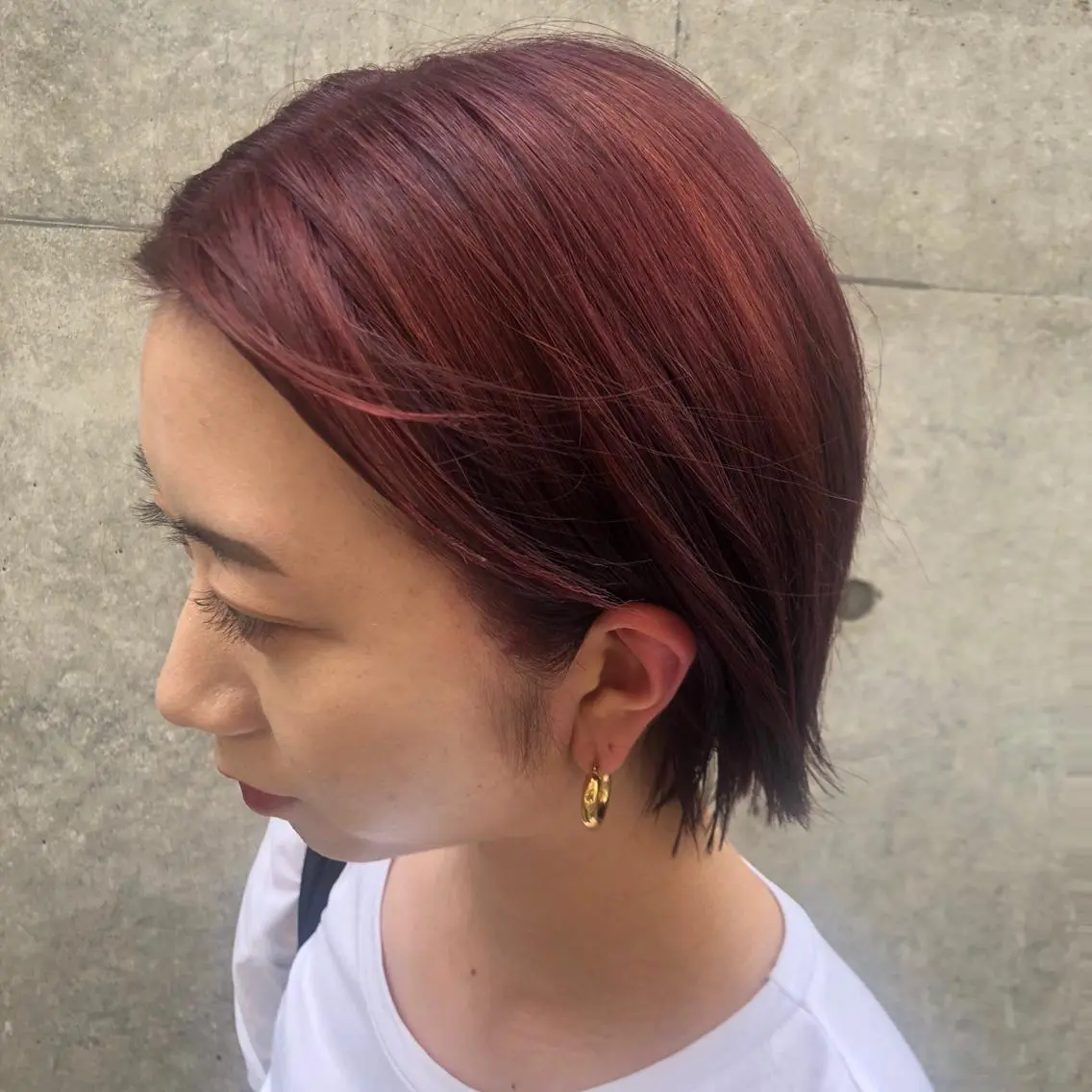 ショート カラー ピンクカラー やまさきえりこ ニュアンスパーマのヘアスタイル