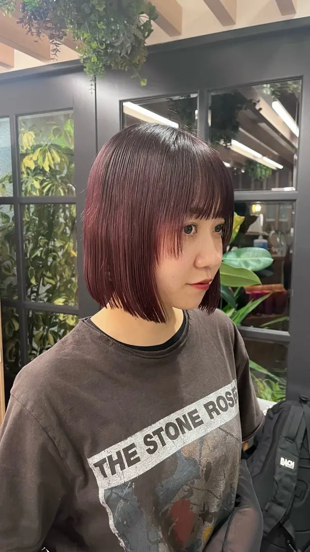 ミディアム カット ヘアカラー 🪽ナチュラルヘア＊ 大下唯奈🪽🫧のヘアスタイル
