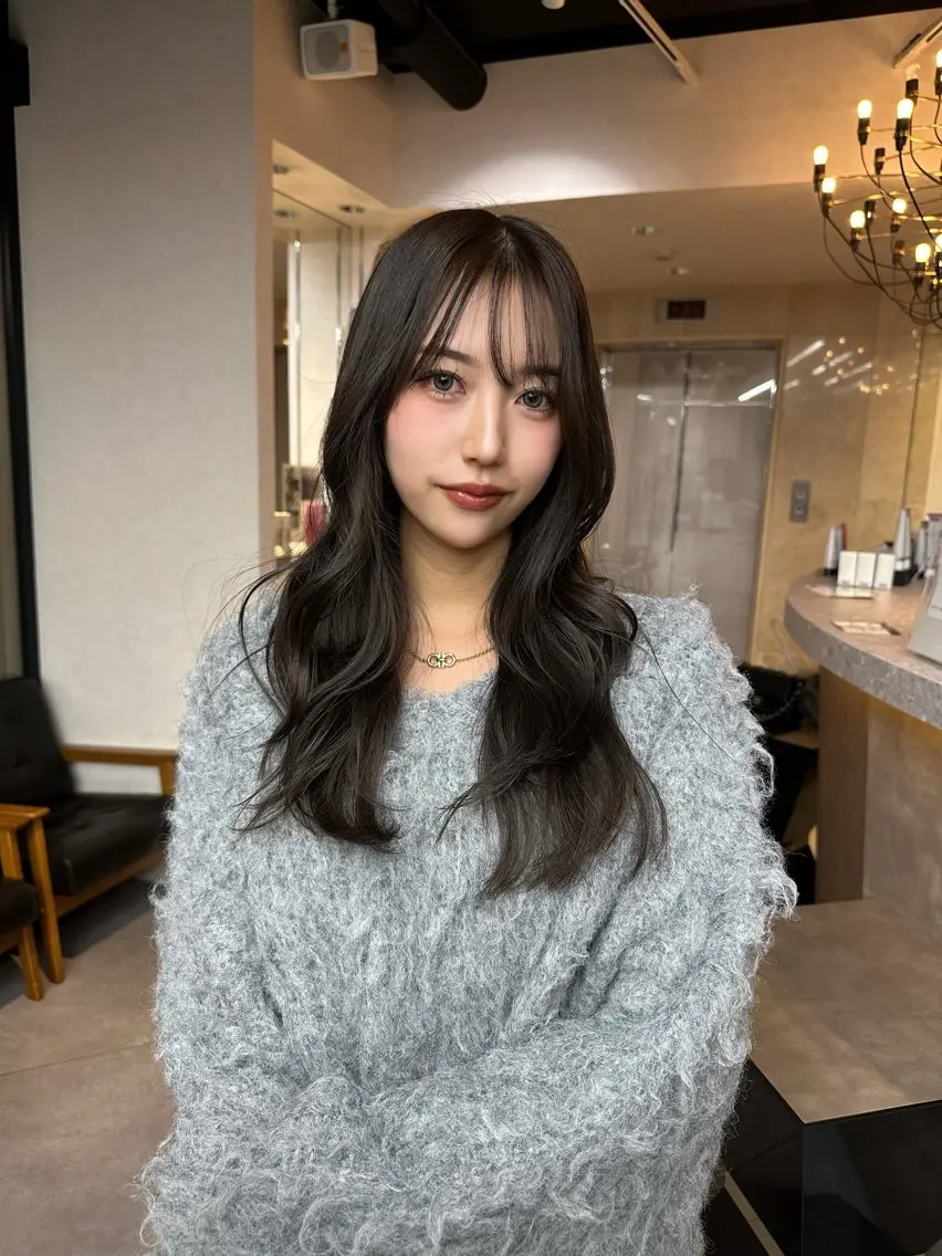 【透明感を出したい方へ🌟】ブリーチなしダブルカラー+カット+トリートメント🎀の写真
