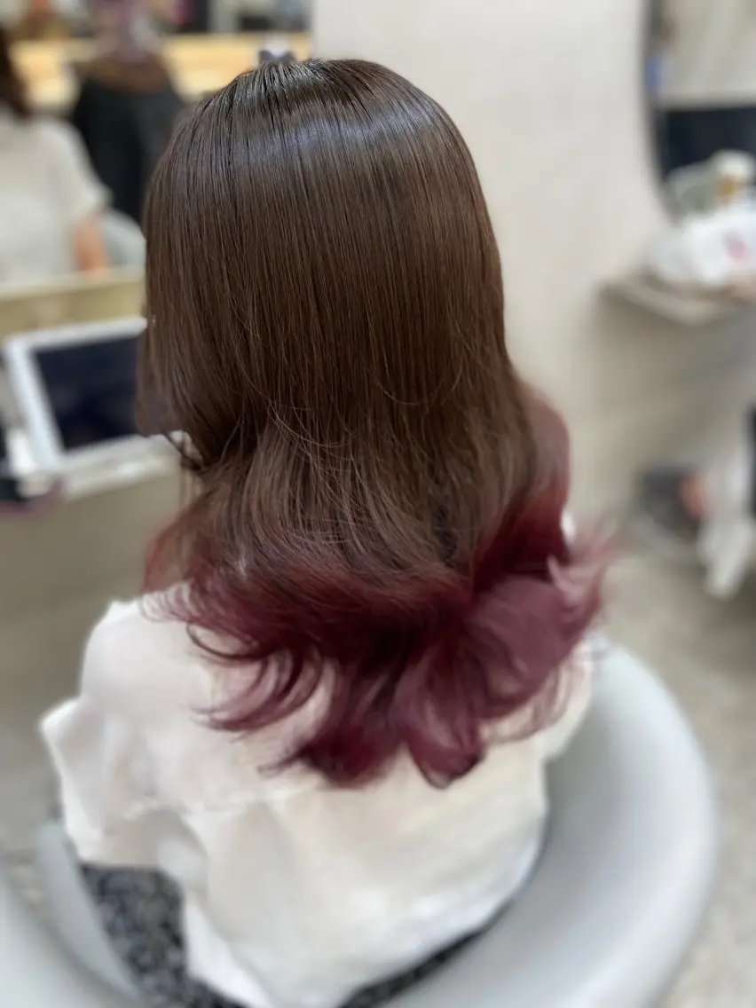 セミロング カラー カット ヘアカラー トリートメント 新宿/韓国ヘア 中明度カラー/かやのヘアスタイル