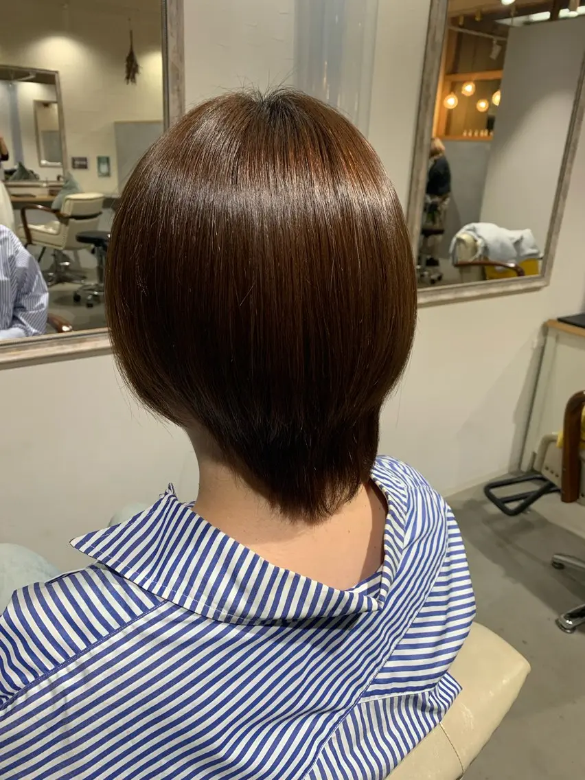 ショート 縮毛矯正 福永 ちひろのヘアスタイル