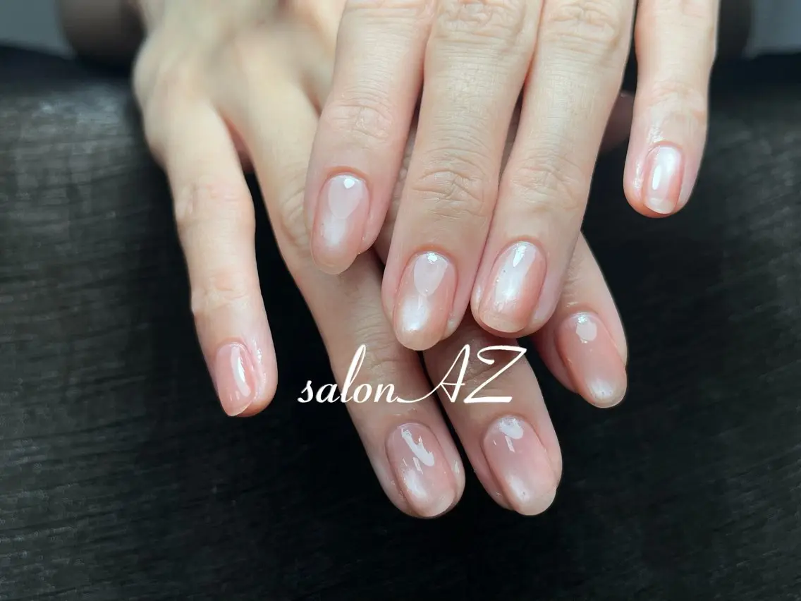 ネイル アートネイル 長さ出し フットネイル フレンチネイル ジェルネイル ハンドネイル salon AZのネイルデザイン