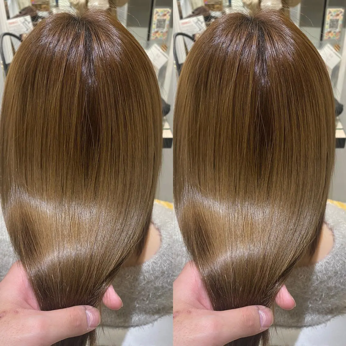 セミロング 美髪矯正透明感カラー 江川 和輝のヘアスタイル