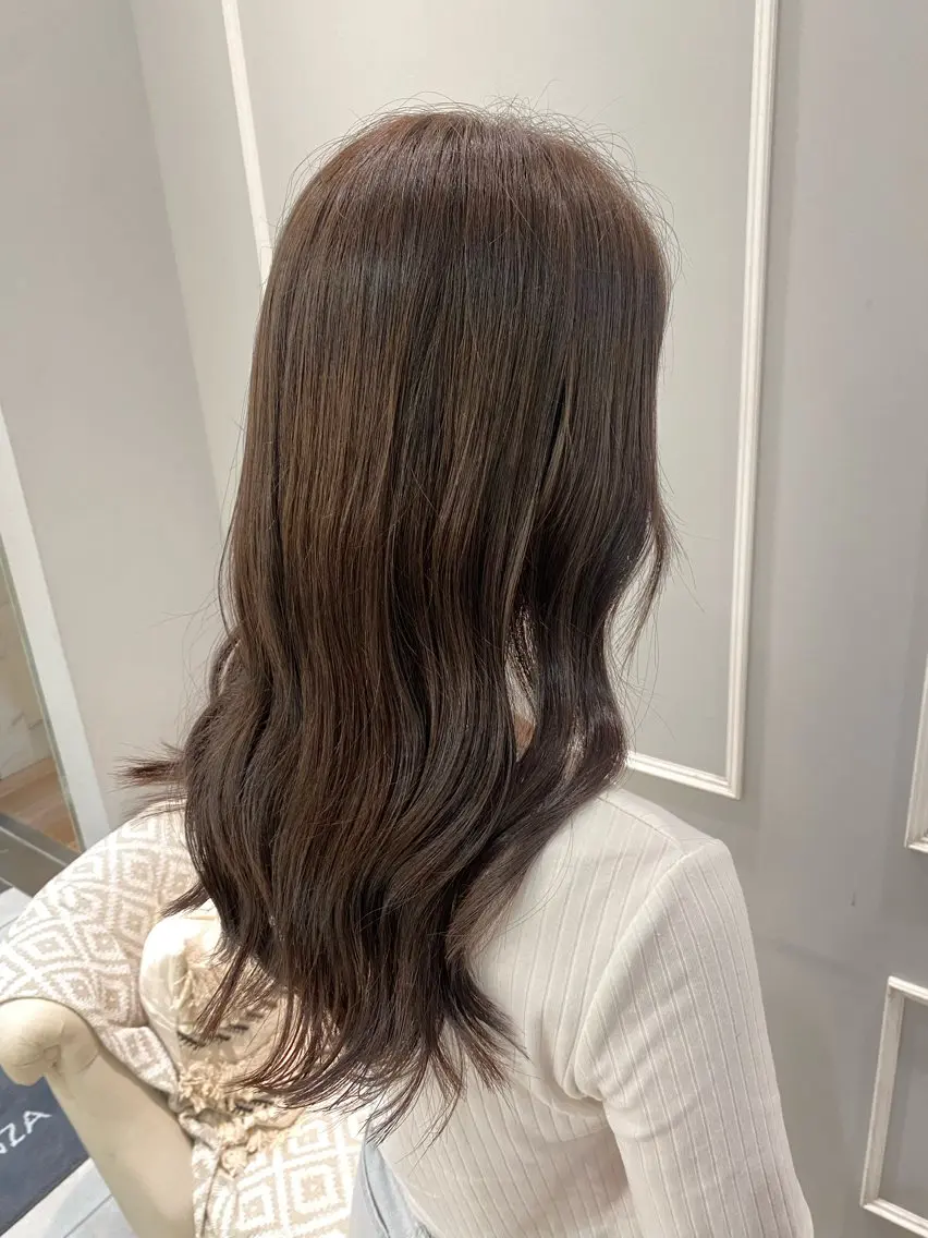 ロング カット ヘアカラー トリートメント 韓国ヘア🍒渡辺 咲🍒のヘアスタイル