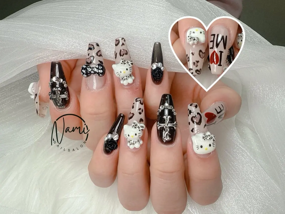 ネイル 長さ出し ガーリー 韓国ネイル ロングネイル 持ち込み Nami nail salonのネイルデザイン
