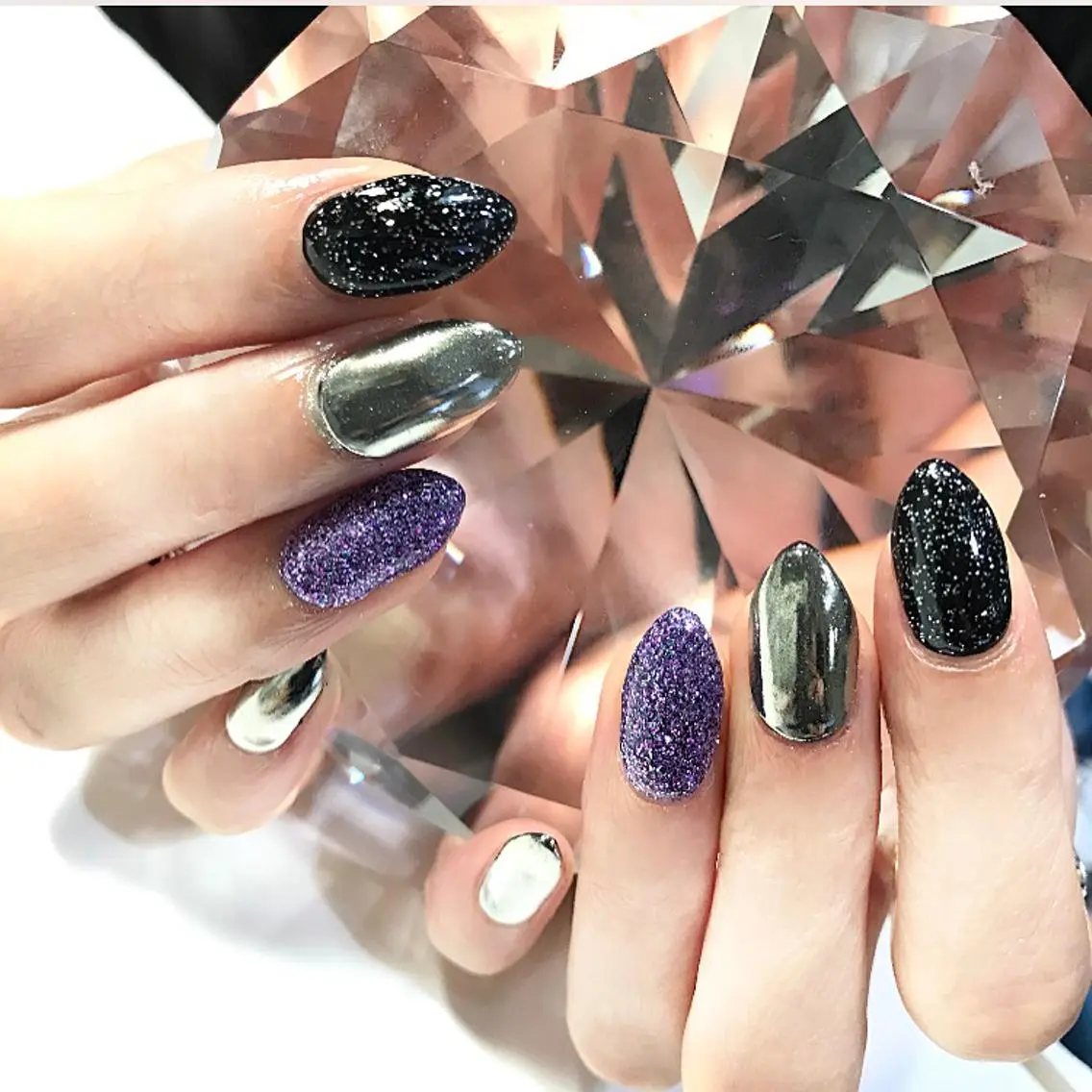 ネイル ジェルネイル ミラーネイル ワンカラーネイル スカルプネイル 渋谷／チップ長さ出し 👑アプレgel-xのネイルデザイン