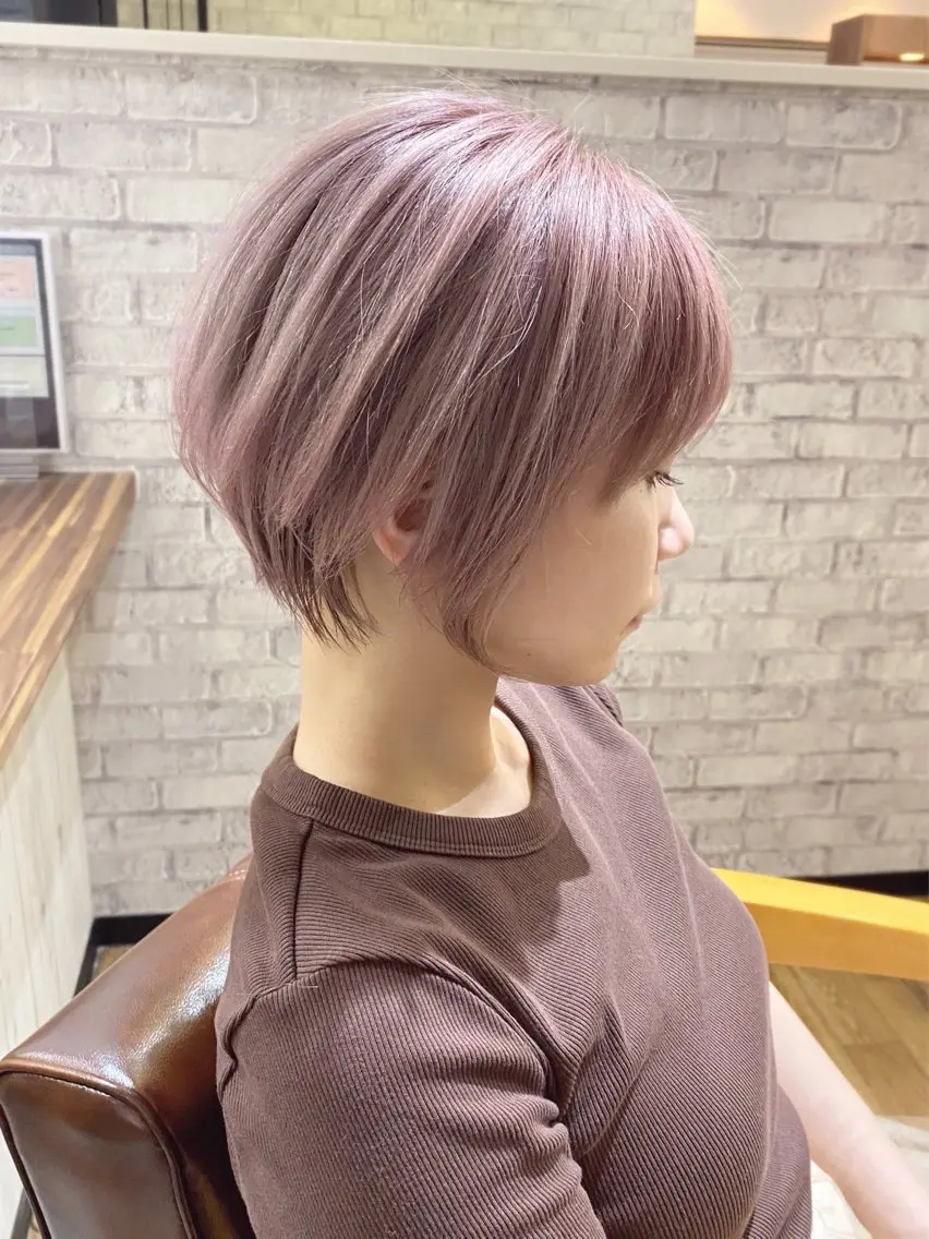 ショート カラー ブリーチ ケアブリーチ ダブルカラー ハイライトカラー イルミナカラー S. RYUTAのヘアスタイル