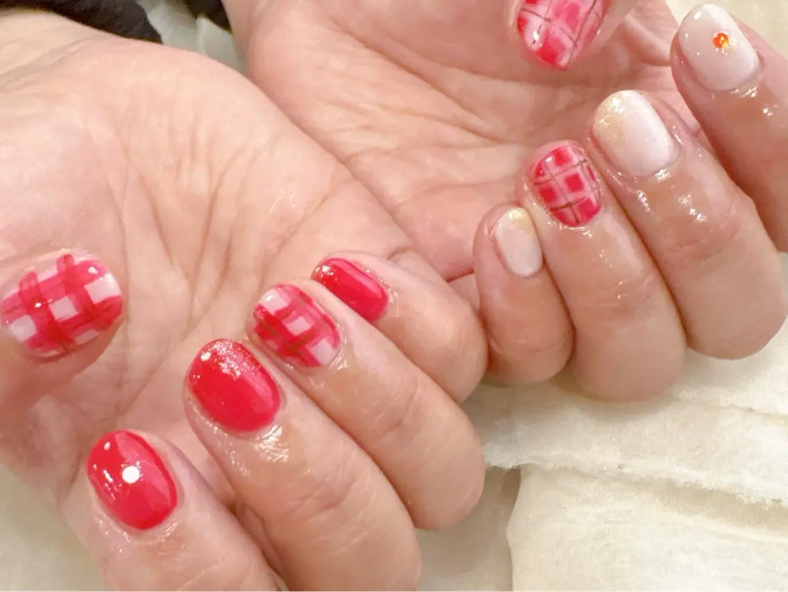 ネイル アートネイル ショートネイル KAORI🦄 星ヶ丘徒歩1分サロンのネイルデザイン