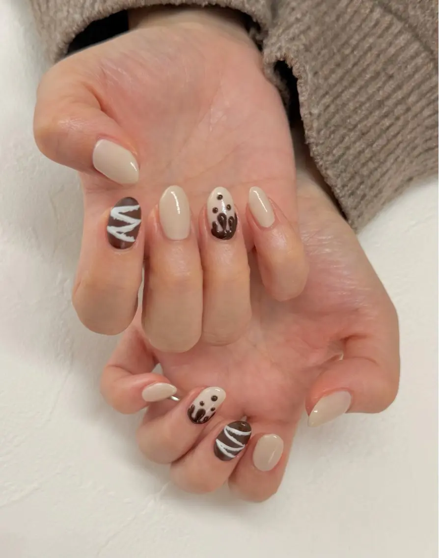 ネイル バレンタイン ハンドネイル nail salon Linoのネイルデザイン