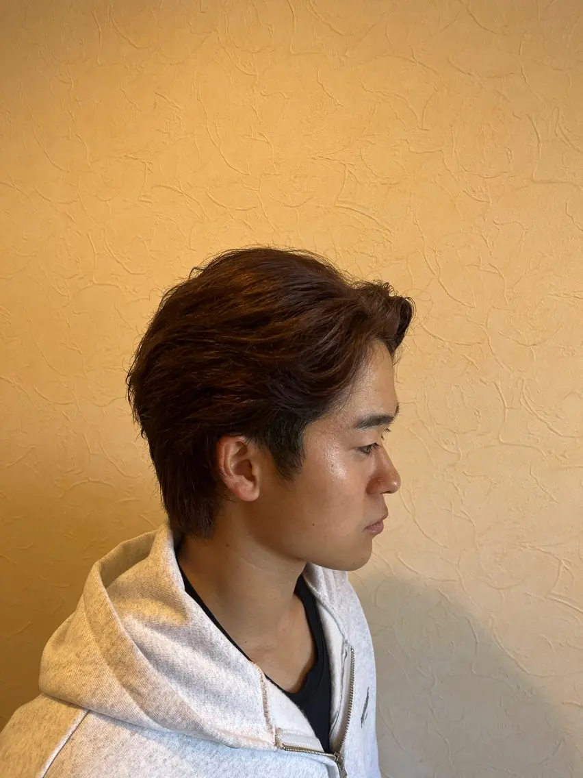 カラー メンズ ブラウンカラー 透明感カラー ピンクカラー 野瀬 🕶のヘアスタイル