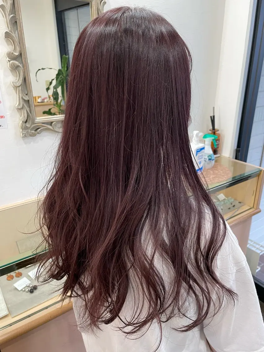 ロング ヘアカラー トリートメント Joliefille 高石店　かすみのヘアスタイル