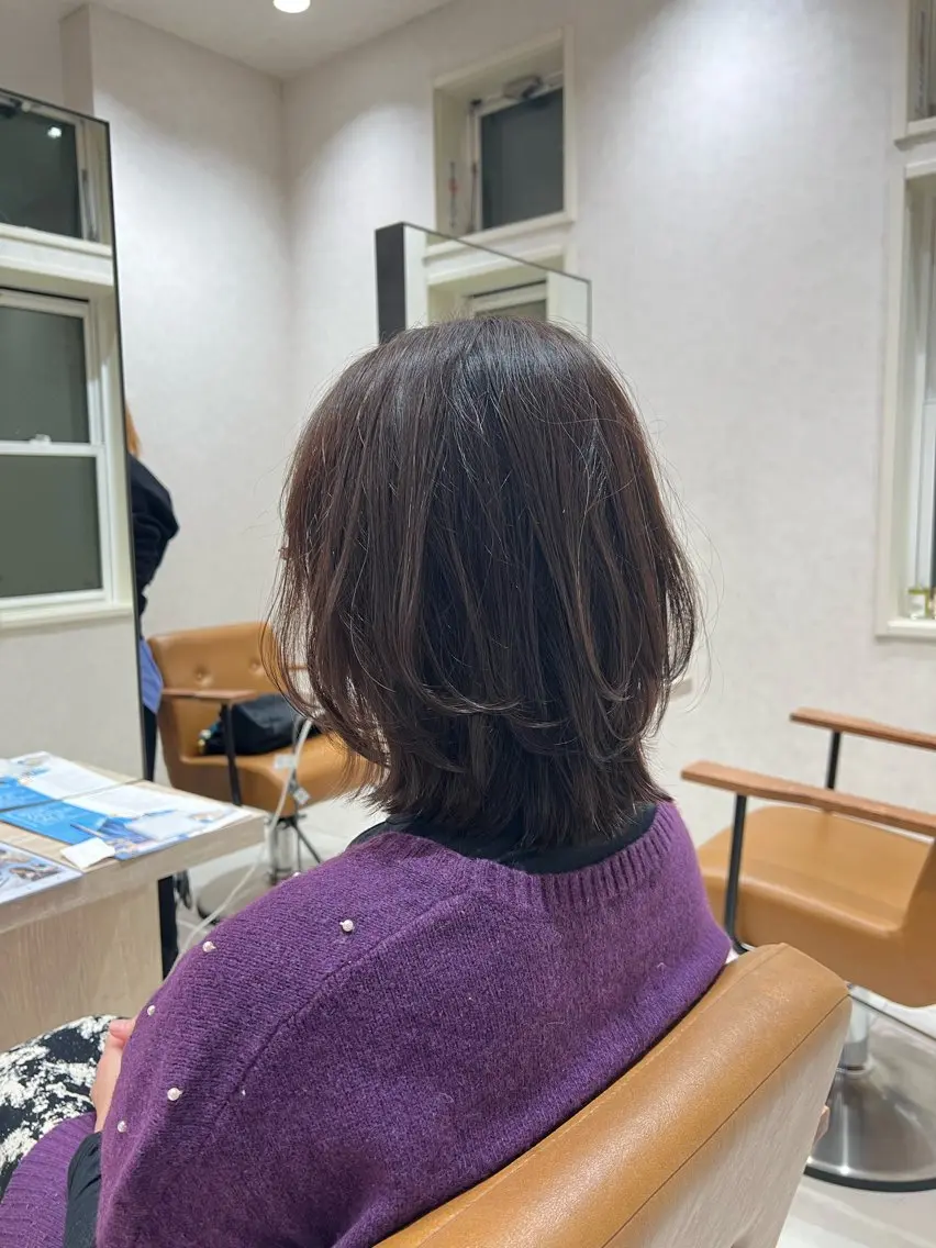 ミディアム ミディアムレイヤー レイヤーカット カット トリートメント メンズ特化🔥パーマ 支持率1🔥たけしのヘアスタイル