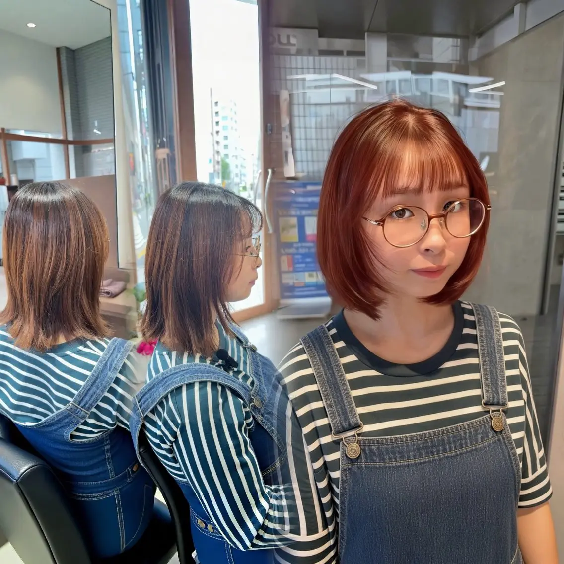 ミディアム カット ヘアカラー トリートメント ヘッドスパ ヘアセット 🫧似合わせ×透明感 ケアカラー清野🫧のヘアスタイル