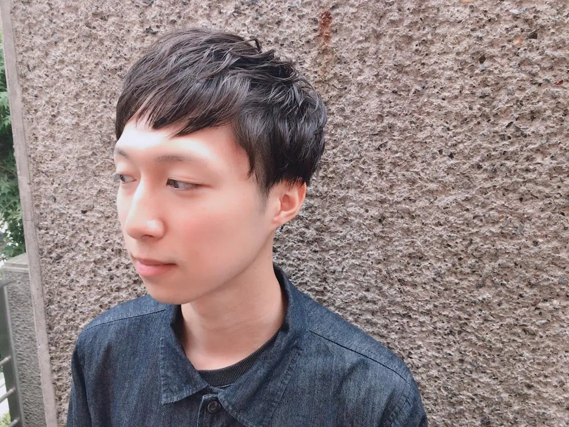 ショート カラー パーマ メンズ メンズパーマ カット パーマ ちこ .のヘアスタイル