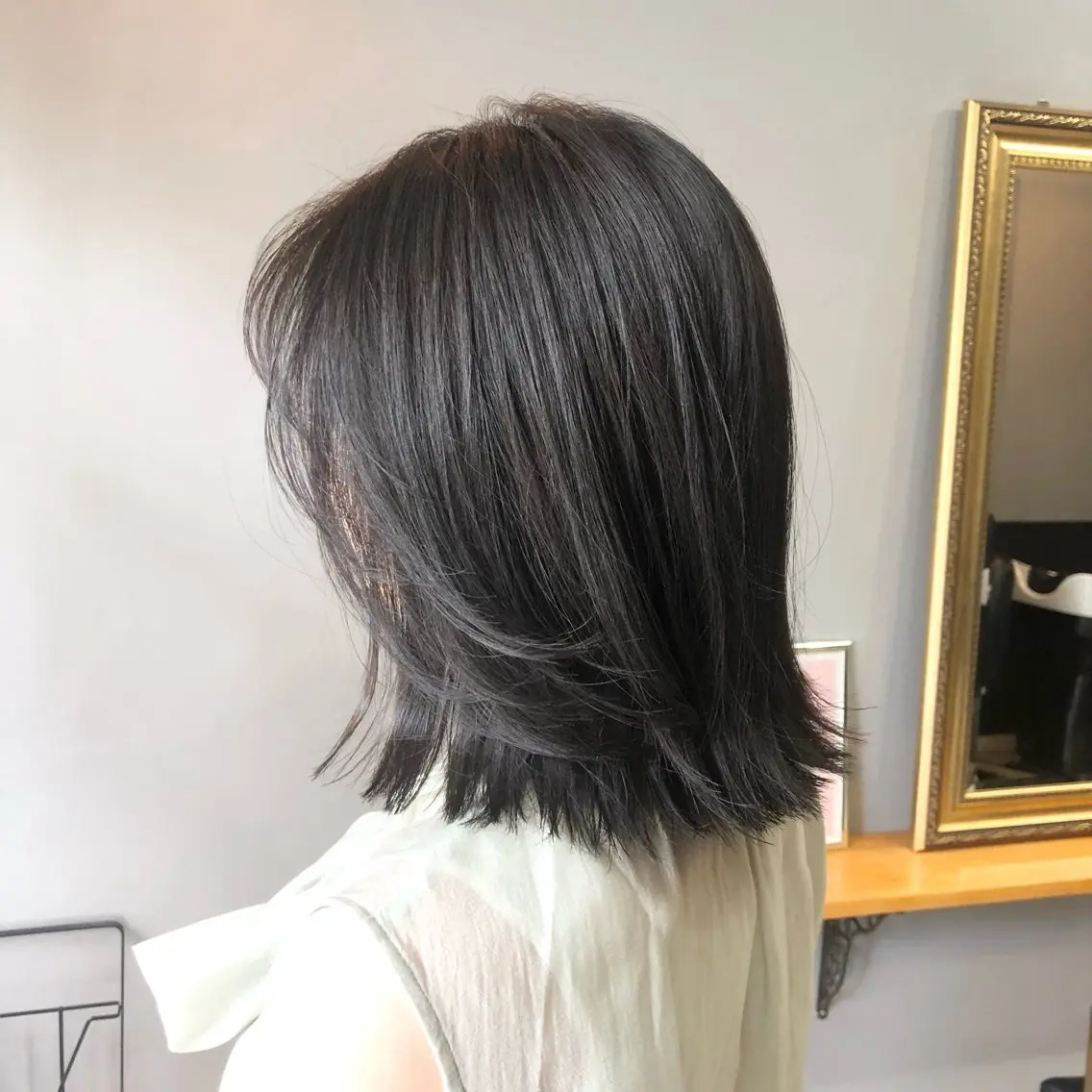 ミディアム カラー 渡辺俊介 暗髪カラー /美髪矯正/髪質改善のヘアスタイル
