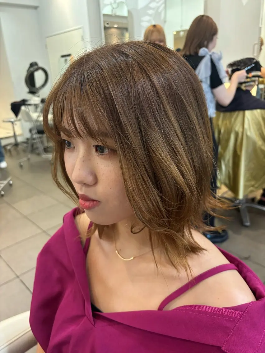 カラー サカウエ 透明感カラー🫧のヘアスタイル