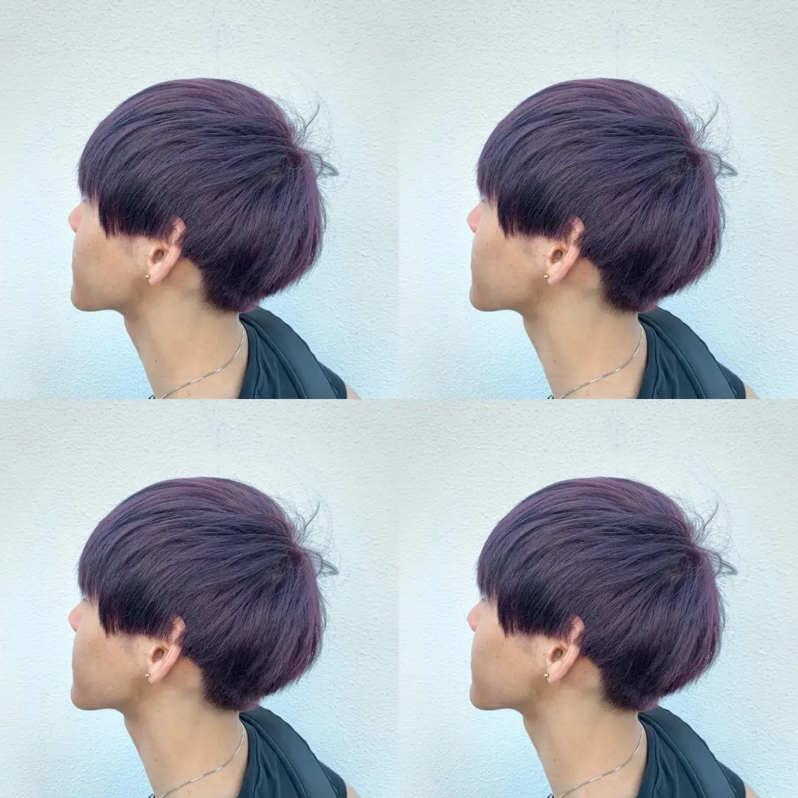 ショート カラー ブリーチ ラベンダーカラー パープルカラー 似合わせ/ カラー.岡田友仁のヘアスタイル