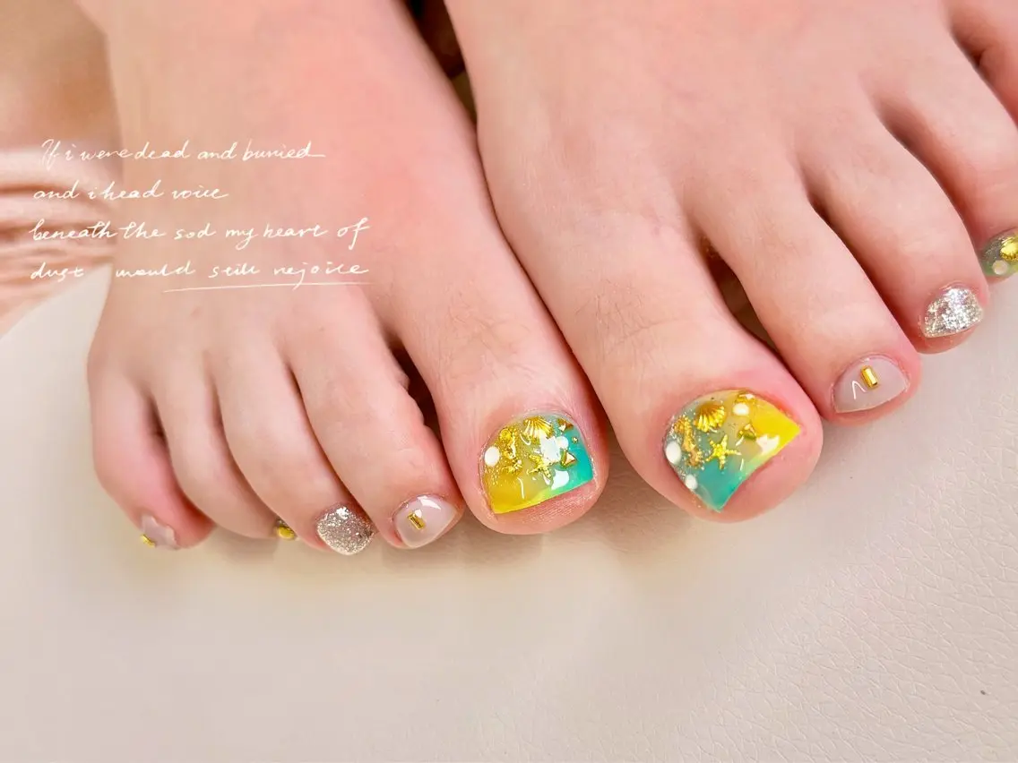 ネイル フットネイル 💜MIYA NAIL鶴見店のネイルデザイン