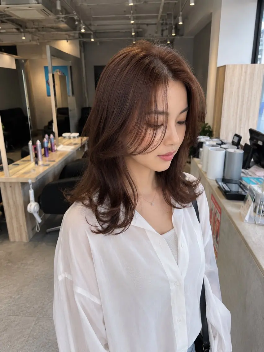 レイヤーカット+フローディアトリートメント4stepトリートメント🕊️【簡単スタイリング&似合わせ相談🐶】の写真