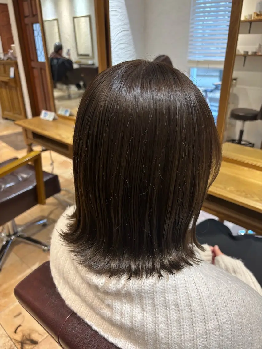 ミディアム カラー ブラウンカラー モカブラウン カット ヘアカラー トリートメント 🌈透明感カラー🌈 🌟吉田祐介🌟のヘアスタイル